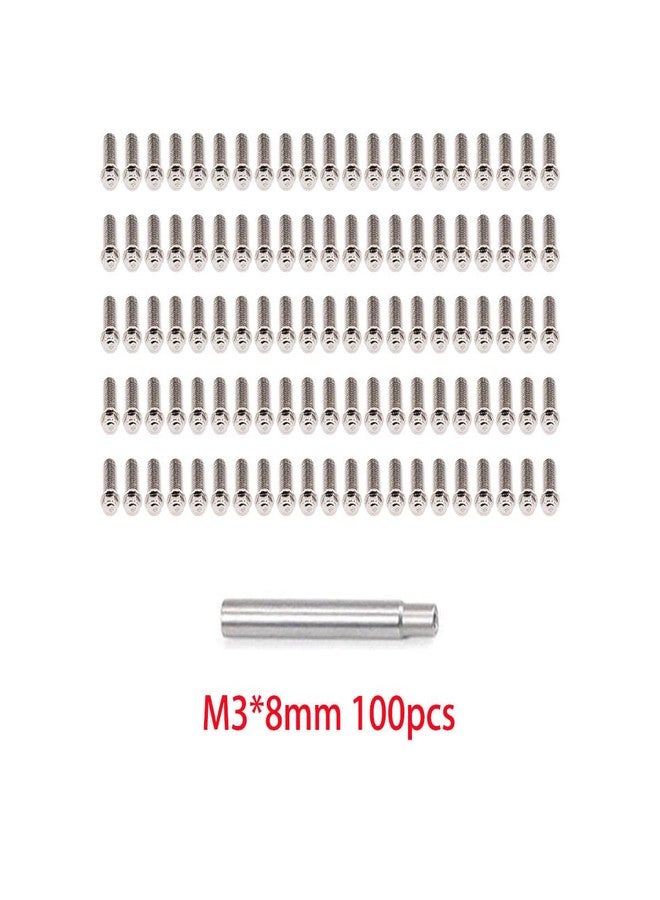 YSKMLOLP 100pcs M2 M3 Steel Scale Beadlock Ring Screws 1.9 2.2 Wheel Rims for 1/10 RC Crawler Car TRX4 Axial SCX10 AXI03007 VS4-10 LCG(M3 8mm) - Image 2